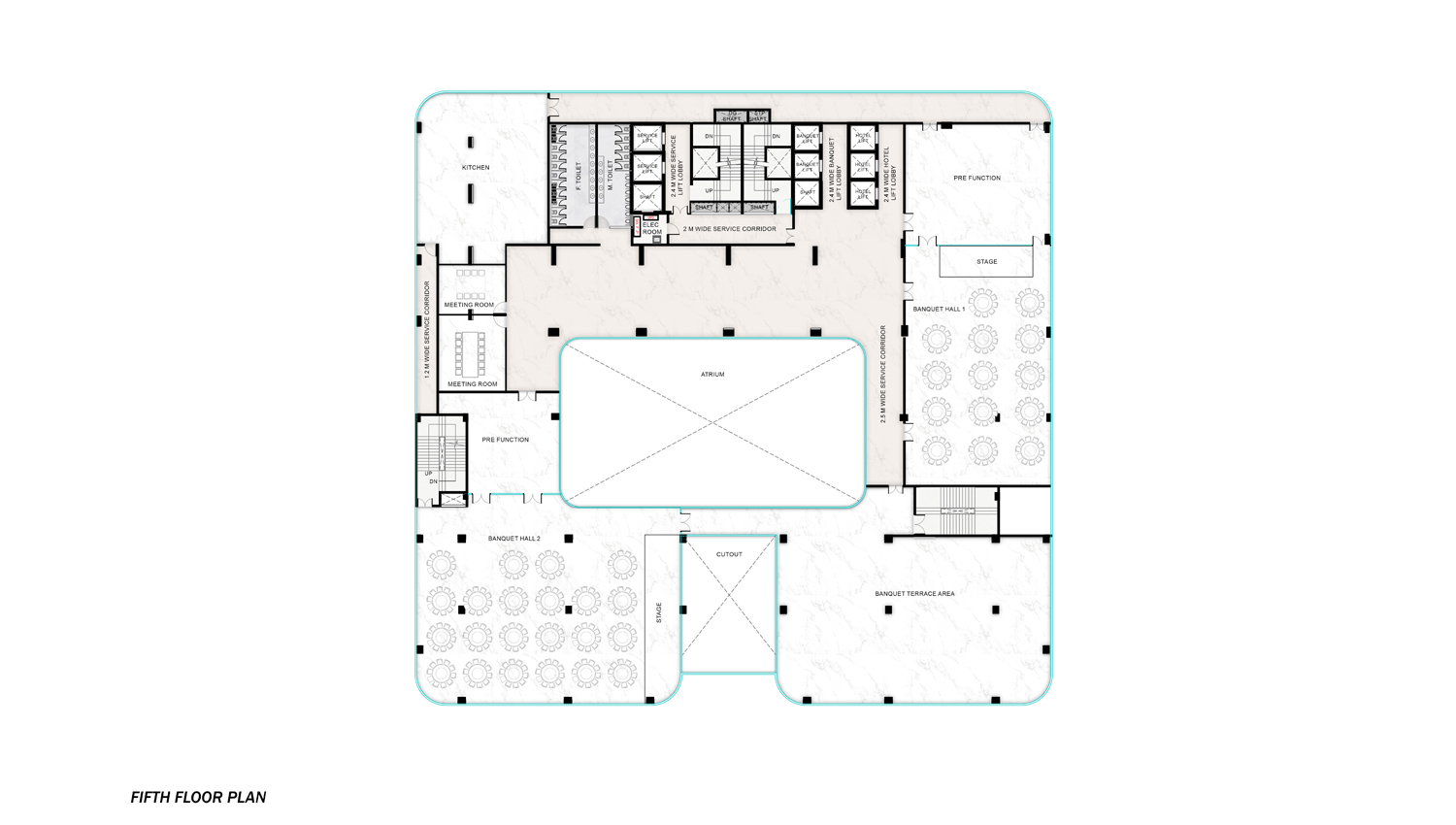 Fifth Floor - Banquets & Celebrations floor plan, Le Meridien by Newstone