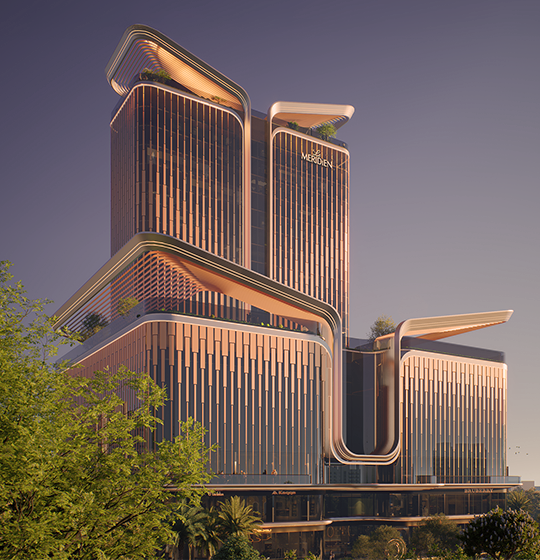 Le Meridien by Newstone at dusk